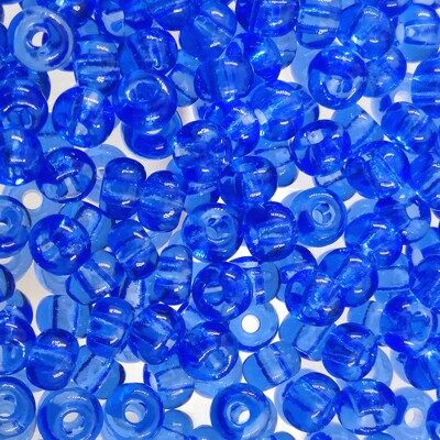 pērlītes N6 zilas caursp. "light Sapphire" (25g) Čehija - j375