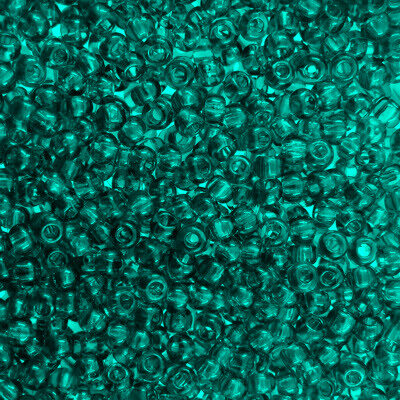 pērlītes N9 zilizaļas caursp. "Teal Green" (25g) Čehija - j397