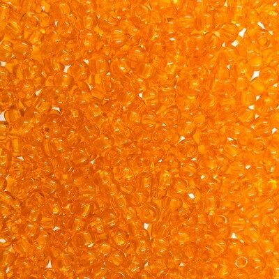 pērlītes N9 oranžas caursp. "Orange" (25g) Čehija - j399