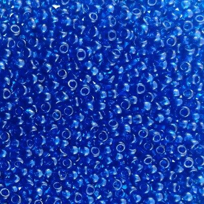 pērlītes N11 t.zilas caursp. "Cobalt Blue" (25g) Čehija - j398