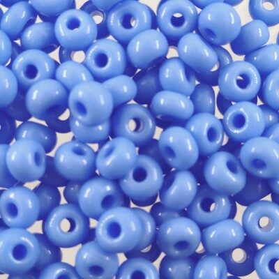 pērlītes N4 blāvi zilas "Powder Blue" (25g) Čehija - j506