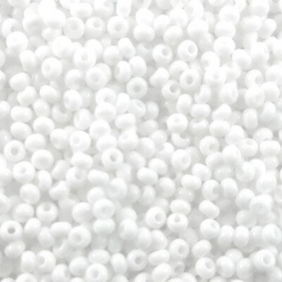 pērlītes N9 sniega baltas "Chalk White" (25g) Čehija - j530