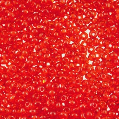 pērlītes N9 g.sarkanas caursp. "light Red" (25g) Čehija - j558
