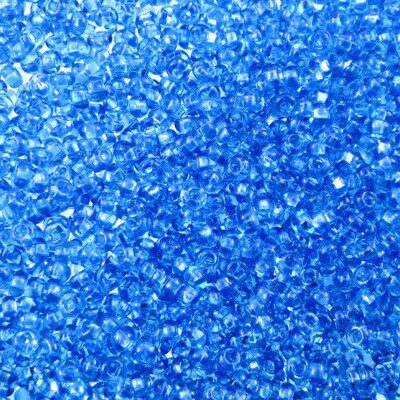 pērlītes N9 zilas caursp. "light Sapphire" (25g) Čehijahija - j110