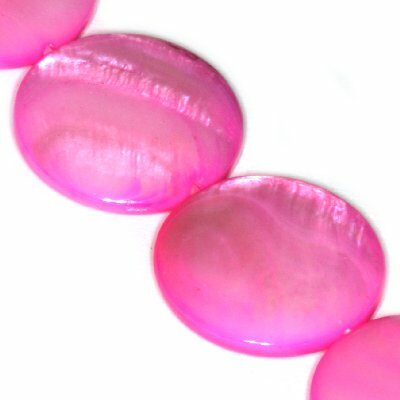 pērle disks 20mm gliemežvāka rozā - f4351