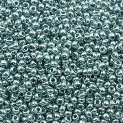 pērlītes N10 pelēkzilas metāliskas "Blue Sol-gel metallic" (25g) Čehija - j019
