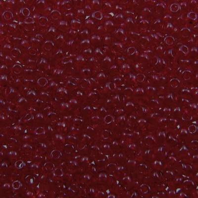 pērlītes N10 t.sarkanas caurspīdīgas "Siam Ruby" (25g) Čehija - j798