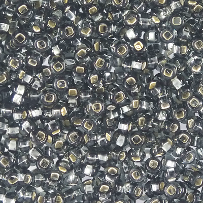 pērlītes N8 pelēkas ar spoguli "Black Diamond" (25g) Čehija - j1054