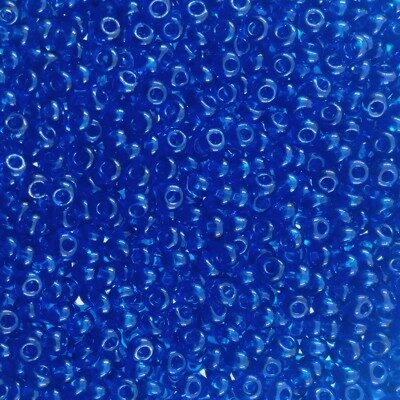 pērlītes N9 t.zilas caursp. "Dark Aquamarine" (25g) Čehija - j105