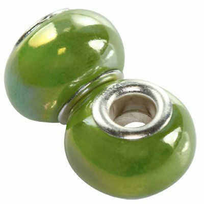pērle pandoras 10x13 zaļa AB - f10963
