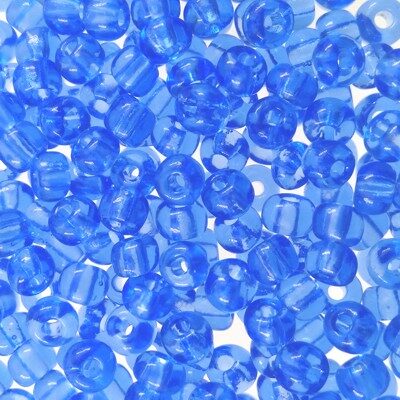 pērlītes N5 zilas caursp. "light Sapphire" (25g) Čehija - j141