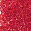 pērlītes trubiņas 3mm sarkanas ar spoguli "light Siam Ruby supertwisted silver lined" (25g) Čehija - j1243