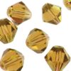pērle konuss slīpēta 8mm (10gab) t.dzeltena "Dark Topaz"