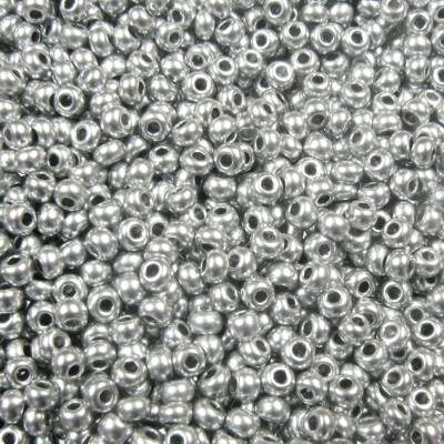 pērlītes N10 sudraba metāliskas "Silver metallic" (25g) Čehija - j1326