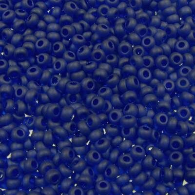 pērlītes N9 kobalta zilas caursp. Matētas "Cobalt Blue matt" (25g) Čehija - j1329