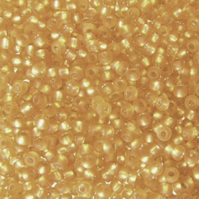 pērlītes N10 t.zeltainas ar spoguli matētas "medium Topaz matt" (25g) Čehija - j1343