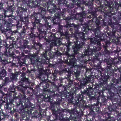 pērlītes N10 ametista ar varavīksni "Amethyst rainbow" (25g) Čehija - j1337