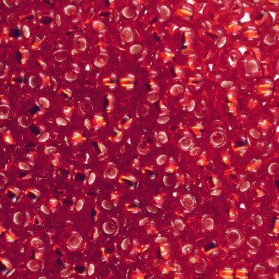 pērlītes N9 sarkanas ar spoguli "Light Siam Ruby" (25g) Čehija - j1453