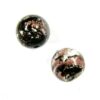 -60% pērle apaļa 14mm caursp.ar melnu/sudraba/rozā vidu (Indija) - b311-466