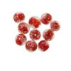 -40% pērle apaļa 6mm sarkana ar sniegu (20gab) Indija - b356-65