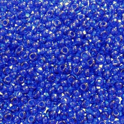 pērlītes N9 kobalta zilas caursp. "Cobalt Blue" (25g) Čehija - j1017