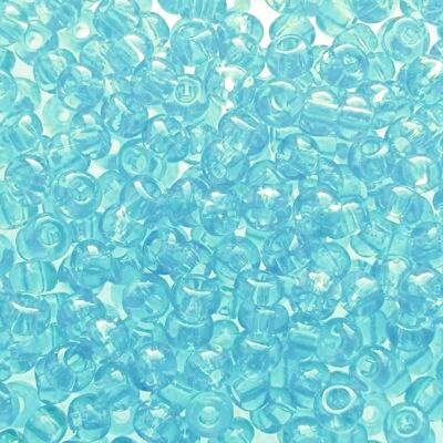 pērlītes N6 g.zilas caursp. "light Aquamarine"  (25g) Čehija - j1025