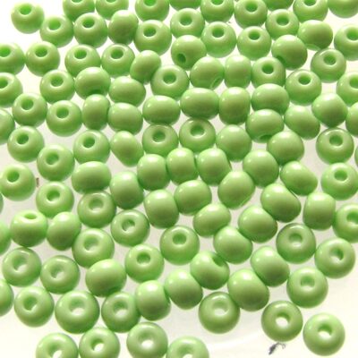 pērlītes N5 pasteļzaļas "Lime Green" (25g) Čehija - j1115
