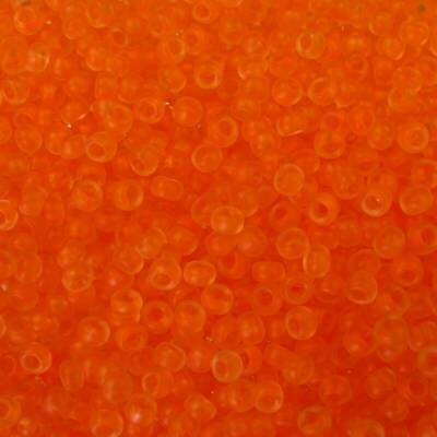 pērlītes N11 neona oranžas caursp.matētas "Neon Orange clear matt" (25g) Čehija - j1152