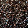 pērlītes N9 6stūri pelēkas ar vara spoguli "Black Diamond copper lined" (25g) Čehija - j1174