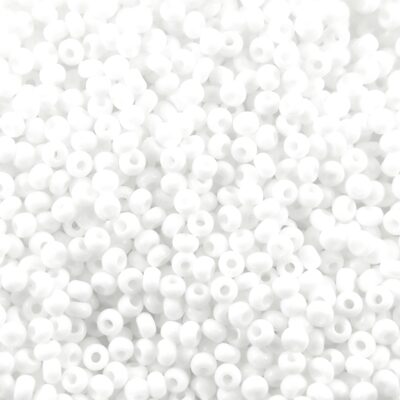 pērlītes N10 sniega baltas "Chalk White" (25g) Čehija