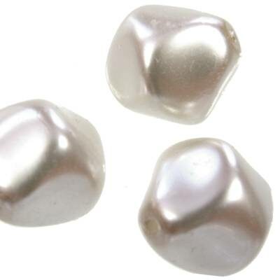 pērle 17mm balta (10gab) Čehija - j2001