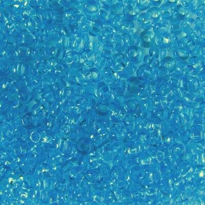 pērlītes N9 zilas caursp. "Light Aquamarine" (25g) Čehija - j422