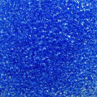 pērlītes N11 zilas caursp. "Sapphire" () (25g) Čehija - j787