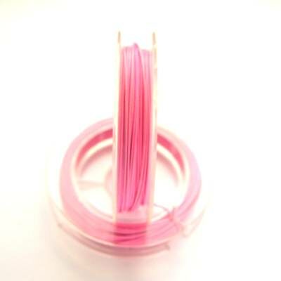 trosīte 0.5mm tērauds-neilons 10m rozā/balta (-40%) - k124