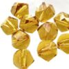pērle slīpi slīpēta 8mm dzeltena "Topaz" (10gab) Ķīna - kktw8-14