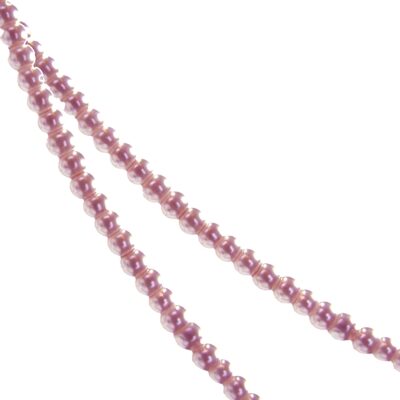 plastmasas pērles 4mm blāvi rozā (50gab) Ķīna - kp04-105