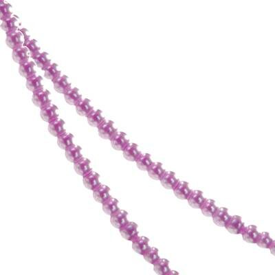 stikla pērles 4mm rozā (50gab) Ķīna - ks04-20