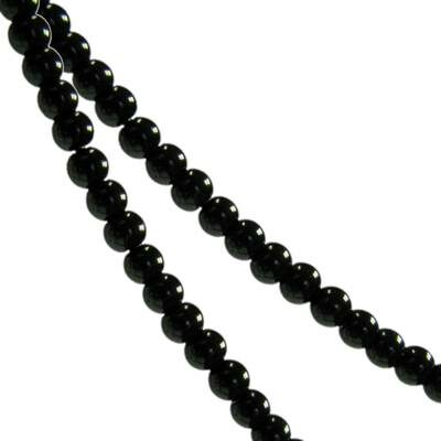 plastmasas pērles 4mm melnas (50gab) Ķīna - kp04-73