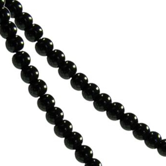 plastmasas pērles 5mm melnas (50gab) Ķīna - kp05-73