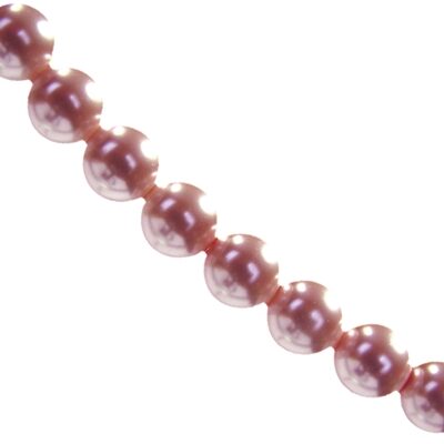 plastmasas pērles 6mm blāvi rozā (30gab) Ķīna - kp06-105