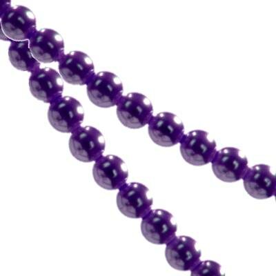 plastmasas pērles 6mm t.violetas (30gab) Ķīna - kp06-60