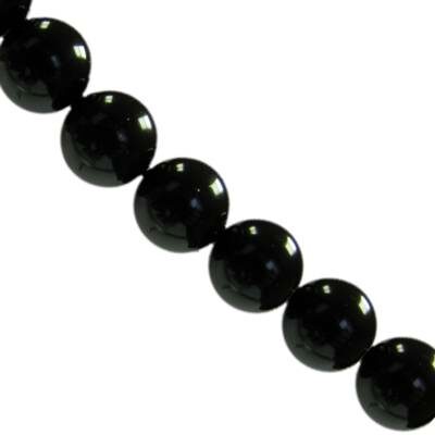 plastmasas pērles 10mm melnas (20gab) Ķīna - kp10-73