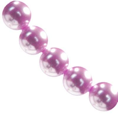 stikla pērles 12mm rozā (10gab) Ķīna - ks12-20