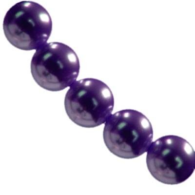 stikla pērles 12mm t.violetas (10gab) Ķīna - ks12-60