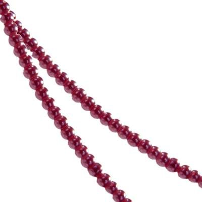 stikla pērles 4mm vīna sarkanas (50gab) Ķīna - ks04-21