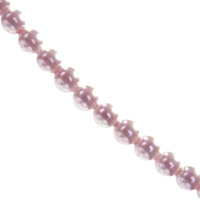 stikla pērles 6mm g.rozā (30gab) Ķīna - ks06-12