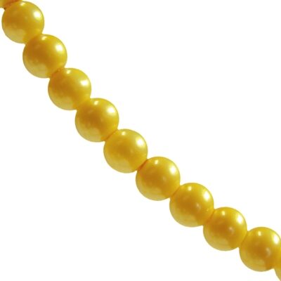 stikla pērles 6mm dzeltenas (30gab) Ķīna - ks06-130