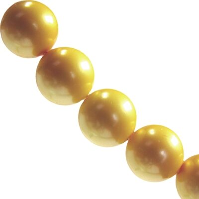 stikla pērles 12mm dzeltenas (10gab) Ķīna - ks12-130