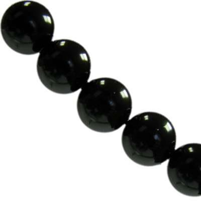 stikla pērles 12mm melnas (10gab) Ķīna - ks12-73