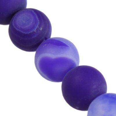 pērle apaļa 6mm Ahāta matēta violeta (12gab)
